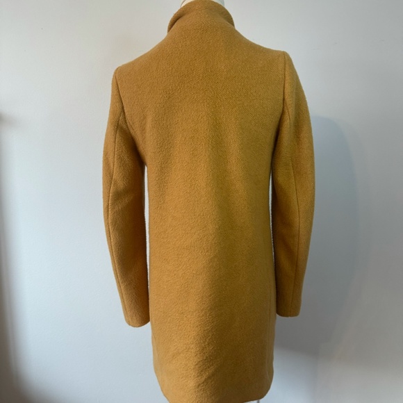 Stradivarius Womens Jacket Mustard Yellow Mid Length Coat Ladies Size Small - Picture 3 of 6